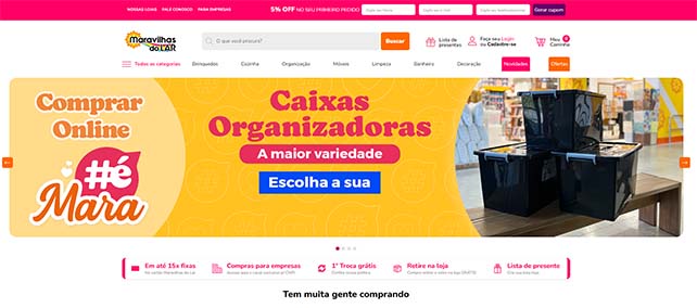 Fachada e interior do concorrente Lojão Orru