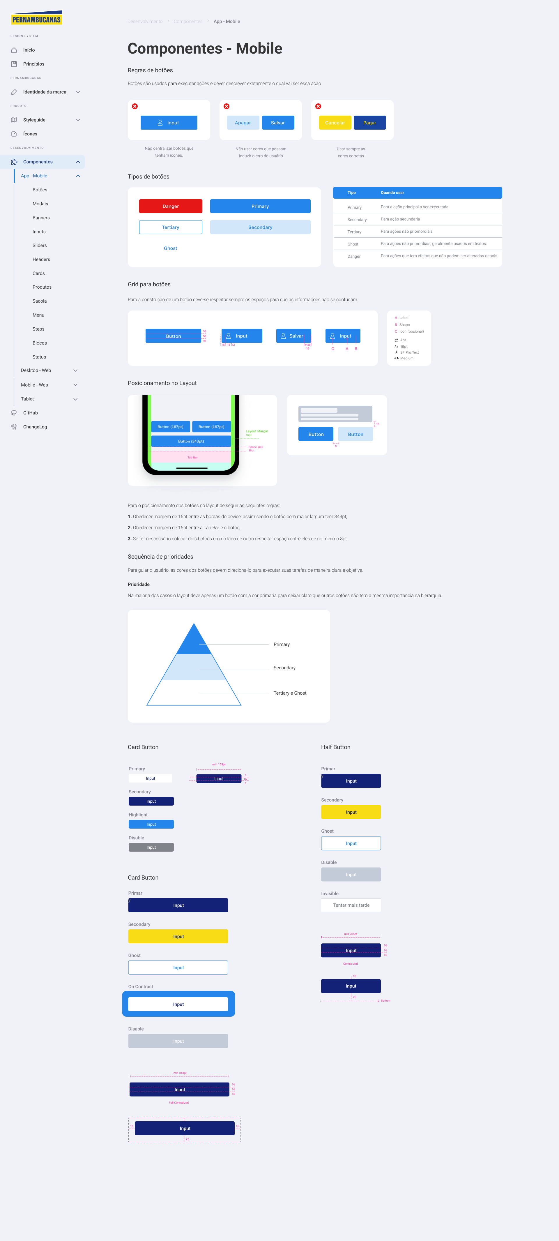 Componentes mobile do Design System aplicados em telas do app