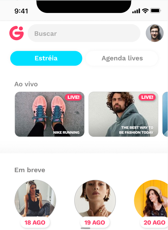 Home das lives antes do redesign