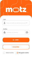 Tela do protótipo Motz: detalhes do frete